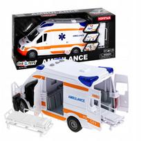 Žaislinis greitosios pagalbos automobilis click4TOYS su šviesos ir garso efektais, 10 × 4 × 5,5 cm