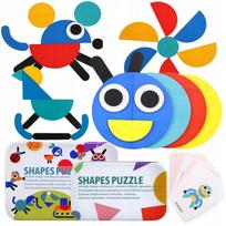 Medinė mozaikos dėlionė vaikams click4TOYS, 60 kortelių, nuo 3 metų, 10 × 7 cm