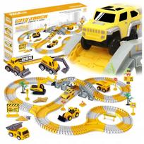 Lenktynių trasa vaikams click4TOYS „Statybvietė“, 255 dalių, nuo 3 metų