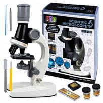 Click4TOYS edukacinis mikroskopas vaikams su LED apšvietimu ir 100–400–1200 kartų didinimu