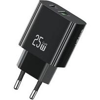 USAMS Charger 25W 1xUSB-C 1xUSB-A Fast Charging USA001629
