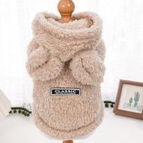 Triušiuko ausų gobtuvu šunų drabužiai Šiltas flisas Augintinio apranga Minkšti žieminiai drabužiai Katės šuns apranga Universalaus dydžio Lengvas šiltumas S chaki