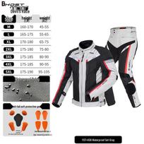 Viso sezono vėjui atsparus motociklo kostiumas, apsaugantis nuo kritimo lenktynėms, skirtas šilumai ir laisvalaikiui 5XL white