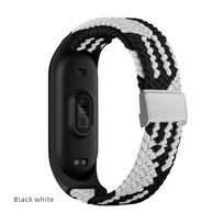 Bracelet for Mi band 10 8 7 6 Strap Elastic adjustable Nylon Braided Miband4 miband 5 correa Wristband for xiaomi Mi band 3 7 9 Mi band 8 9 10 black