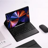 Skirta Mi Pad 7 6 5 6s Pro dėklas su klaviatūra Redmi Pad SE 11 Pro 12.1 11.2 12.4 colių odinis atverčiamas dėklas su jutikliniu skydeliu ir pele Xiaomi Pad 5 5pro juoda