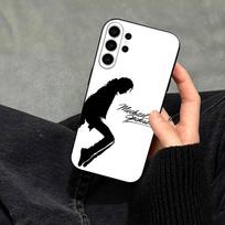 M-Michael Jackson Telefono dėklas Samsung S25,S24,S21,S22,S23,S30,Ultra,S20,Plus,Fe,Note,10,9,5G Juodas dangtelis Samsung S30plus5G white