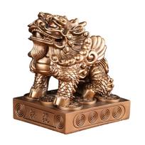 Lucky Pixiu Ornament Kirin Ornament Home Furnishing Store Opening Craft Gifts 4.2cm×4cm×4.8cm，0.06kg beige