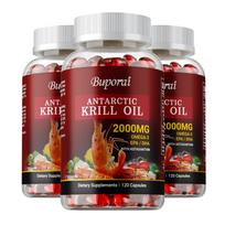 High-purity Antarctic krill oil soft capsules, premium Omega-3, eye-protecting, antioxidant, suitable for adults. 120*3