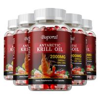 High-purity Antarctic krill oil soft capsules, premium Omega-3, eye-protecting, antioxidant, suitable for adults. 120*5
