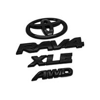 Nauji 2019-2024 m. apdailos elementai, tinkami Toyota Rav4 XLE XSE AWD hibridiniams modeliams, matinio juodo emblemų rinkiniai