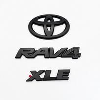 Nauji 2019-2024 m. apdailos elementai, tinkami Toyota Rav4 XLE XSE AWD hibridiniams modeliams, matinio juodo emblemų rinkiniai black