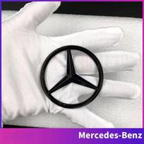 70mm variklio dangčio emblema lipdukas Mercedes Benz W204 W205 W212 W213 W221 W166 W176 W177 CLA GLA GLC GLE ir kt. juoda