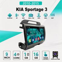 2Din Android Car-Play Automobilio radijas, KIA Sportage 3 2010-2015, Multimedia grotuvas, Head Unit stereo, GPS navigacija, BT, WIFI, 2+32GB 1+16GB juoda