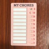 Reusable Chore Chart Plastic My Chores Checklist Board Durable Task Tracker Planner  Home Study Pink To Do List