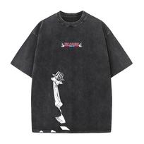 Urahara Kisuke Bleach Anime Graphic T Shirt Men Women Short Sleeve Cotton Tshirts Vintage Washed Tee Harajuku Oversized T-shirt 2XL black
