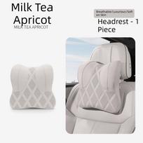 Soft Touch Car Headrest Pillow Padded Filling Neck Support Cushion  Self Driving Tours A8 gray