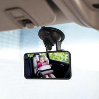 Plataus kampo galinio vaizdo veidrodėlis Universalus 360° sukasi Reguliuojamas siurbtukas Automobilio interjero galinio vaizdo veidrodėlis as the picture black
