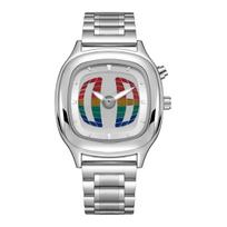Y2K Quartz Watch Dual Display Dial Stainless Steel Original Watches Dynamic Design Wristwatch Gift white