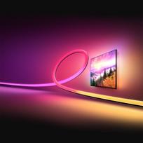 Philips Hue Play Gradient Lightstrip Pro 65 Inch TV Backlight, Smart Multicolor LED Strip Light with Omniglow & ChromaSync, Home Entertainment
