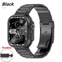 Titano metalo apyrankė Apple Watch juostai Ultra 3 49mm 46mm 45mm 44mm 42mm Prabangus vyriškas apyrankė Iwatch serijoms 11 10 9 8 7 6 SE 5 4 41mm 40mm 38mm Series11/10 42mm juoda