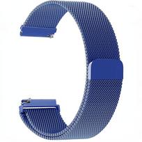 22mm 20mm Milanese Loop Strap For Amazfit Active 2 GTS/GTR 4 Samsung Watch7/6/5/4 Metal Bracelet Huawei Watch GT5-4-3-2 Pro Band 20mm watch band mėlyna