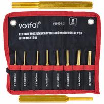 Parallel punches set of punches center punches hammer 8 pcs 1.5-7.8mm brass