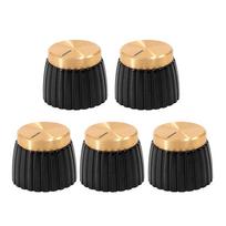 5 vnt. Plastikinis gitaros stiprintuvo rankenėlės dangtelis, skirtas Marshall gitaros stiprintuvui 5pcs black gold black