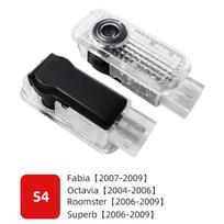 2pcs LED Car Door Decoration Welcome Lights Projector Lamp For skoda Superb SUPERB Superb Octavia Fabia Roomster Accessories wsjn67 Pattern 5 black