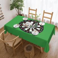 Darts Board Arrow Target Rectangular Tablecloth Waterproof Table Cloth Table Covers 54*72inch(137cm*183cm） black
