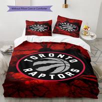 Toronto Raptors Pattern Bedding Set Quilt Cover Pillowcase Home Decor Gift (1 * duvet cover + 2 * pillowcase, without core) 135x200cm