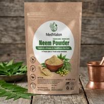 MEDMALON Neem Powder 50g | Natural Herbal Hair Care & Skin Care Powder for Healthy Hair & Clear Skin white