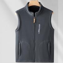 Didelio dydžio vyriškos vilnos liemenės laisvalaikio vilnos šiluminės liemenės striukė 3XL tamsiai mėlyna spalva