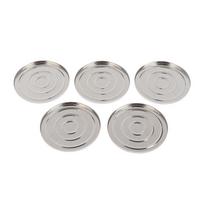Tuščia magnetinė kosmetikos paletės laikiklio dėžutė su veidrodėliu, apvalus tinklelis 60 mm plokštelė, skaistalai, lūpų dažai, pudra, pasidaryk pats makiažo dėžutė iron plate white