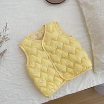 Kids Unisex Thickened Cotton Vest Sleeveless Casual Children Outerwear Waistcoat 120cm geltona