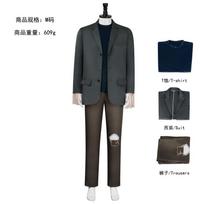 Halloween Frankenstein Cosplay Costume Movie Monster Role Play Outfit Terror Party Suit Men Adult Scary Dress XXXL pilka