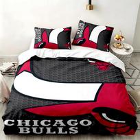 Chicago Bulls 3pc set Perfect for bedroom use Comfortable bedding set includes a duvet cover and two pillowcases Ideal birthday or Christmas gift 140cmx210cm