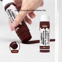 1Pcs 3Cm Jumbo Felt Tip Acrylic Paint Markers Graffiti Jumbo Colored Markers For Rock Painting Stone Ceramic Glass Wood Canvas A4 gray