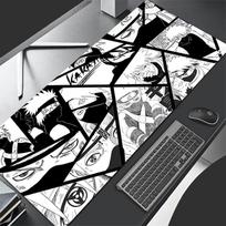Gaming Mouse Pad Large Xxl Naruto Kakashi Hatake Pc Computer Black Anime Mousepad Desk Mat Keyboard Gamer Accessories Table Pad 800x300x3mm