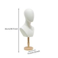 Mannequin Head with Shoulders textileCovered white