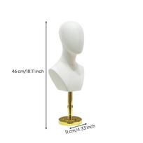 Mannequin Head with Shoulders textileCovered white