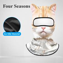 Animal Pattern Balaclava Mask Windproof Eared Head Cover Full Face Mask  Cycling/Party/Outdoor Style-F gray