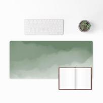 Large Sage Green Desk Mat PC Gaming Non-Slip Watercolor Ombre Soft for Computer Setup Mouse Pad 900×400 Mouse Mat Desk Pad 400X700X2MM gray