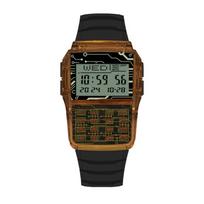 Atsparus vandeniui elektroninis laikrodis LED ekranu Skaičiuotuvas Laikrodis Retro Kompiuterinis laikrodis Kalėdinė dovana Style 5 brown