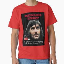 GEORGE BEST - Ikoniškas futbolininkas Klasikiniai marškinėliai L black