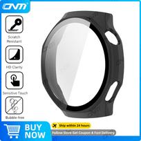 Glass+Case for Huawei Watch GT7 Pro 46mm Glass Anti-scratch Screen Protector & Hard PC Protective Bumper for GT 7 Accessories Huawei GT7 Pro 46mm