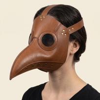 Suaugusiųjų Helovino Maro Varnos Daktaro Kaukė, Juoda Dirbtinė Oda Steampunk Paukščio Snapas Cosplay Kostiumas, Paukščio Kaukė su Snapu brown