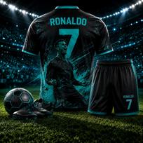 Vasaros# CR7 Ronaldo Nr.7 Tematikos Futbolo Apranga Vaikams Džersis Šortai Dviejų Dalių Sportinis Kostiumas Gerbėjams Tėvų ir Vaikų Drabužiai 160CM