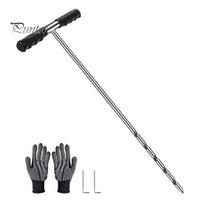 Rust-resistant Soil Sampling Tool Sample Probe Set Stainless Steel Collecting with T-Handle Adjustable Rustproof Easy for Agriculture Geology sidabras