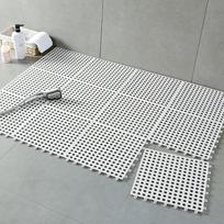 Vonios neslystantis kilimėlis Tualeto grindų kilimėlis Vandeniui atsparus dušas Buitinis tuščiaviduris susiuvimas Dengtas vonios kambario tualeto kilimėlis kojoms 8pcs gray