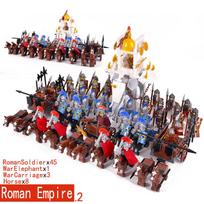 Viduramžiai Romos imperija Spartos kryžiuočiai Mini viduramžių kareivio figūrėlės Modeliai Statybinės kaladėlės Plytos Žaislai Dovana vaikams